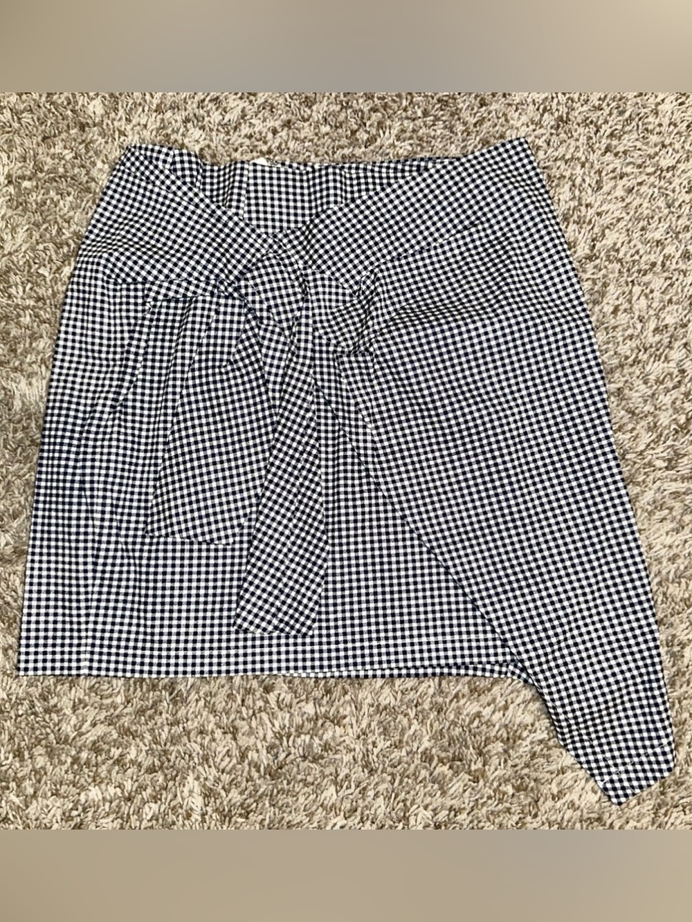 A'gaci Blue and White Asymmetrical Skirt NWT